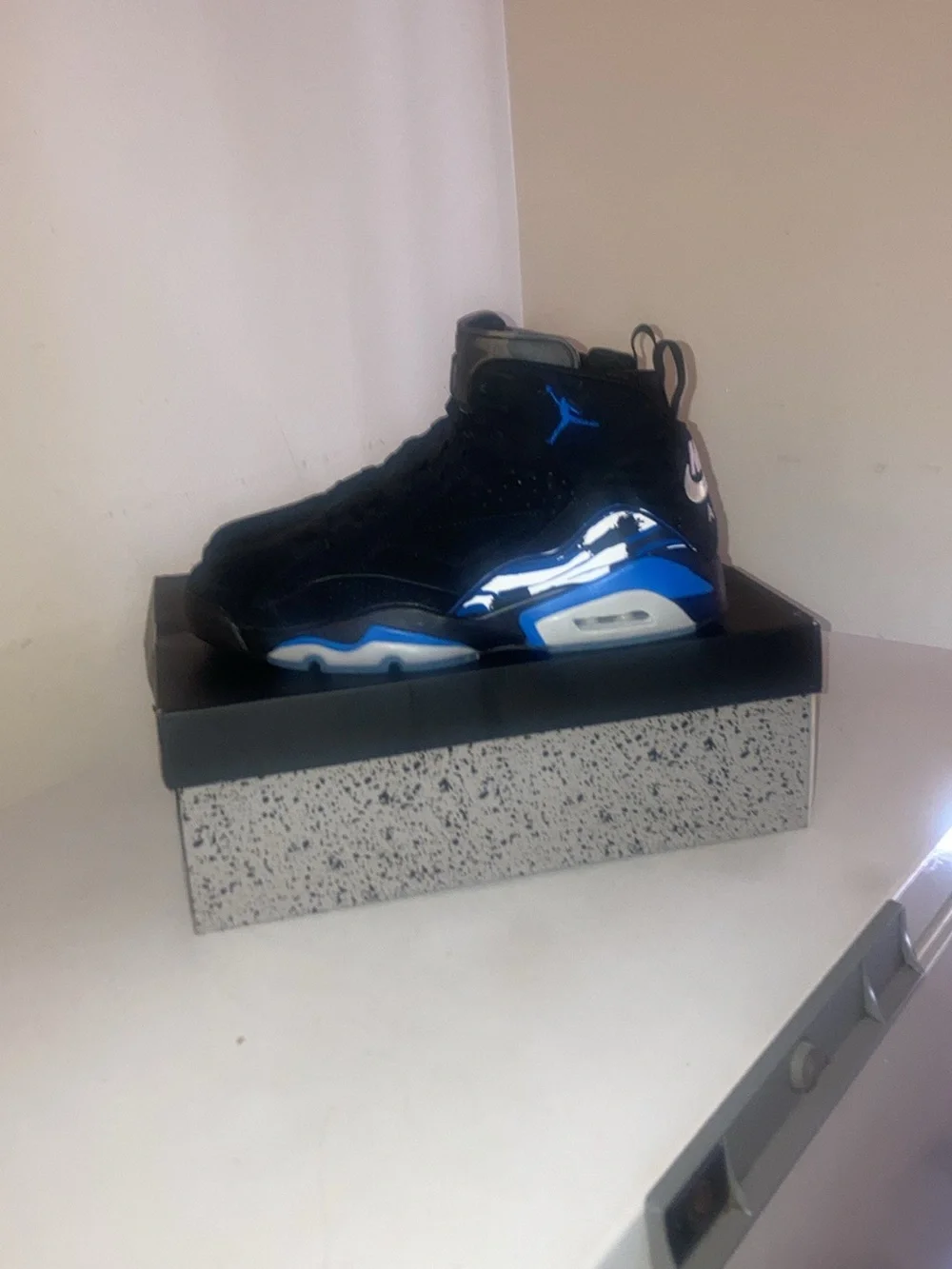 Jordan MVP Box Label - Black / Game Royal / White with Gold Jumpman